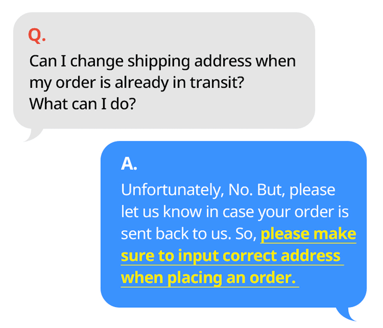 FAQ: Can I change shipping address during transit?